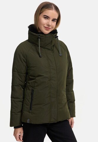 NAVAHOO Winter Jacket 'Frostii XIV' in Green: front