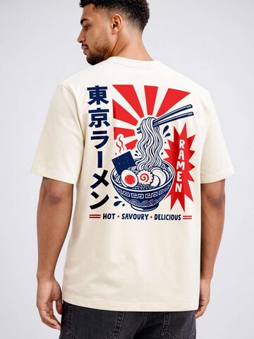 Neverless Shirt 'Asia Ramen' in Beige