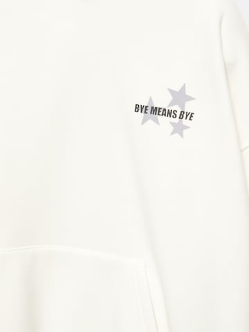 Pull&Bear Суичър 'PACIFIC BYE' в бяло