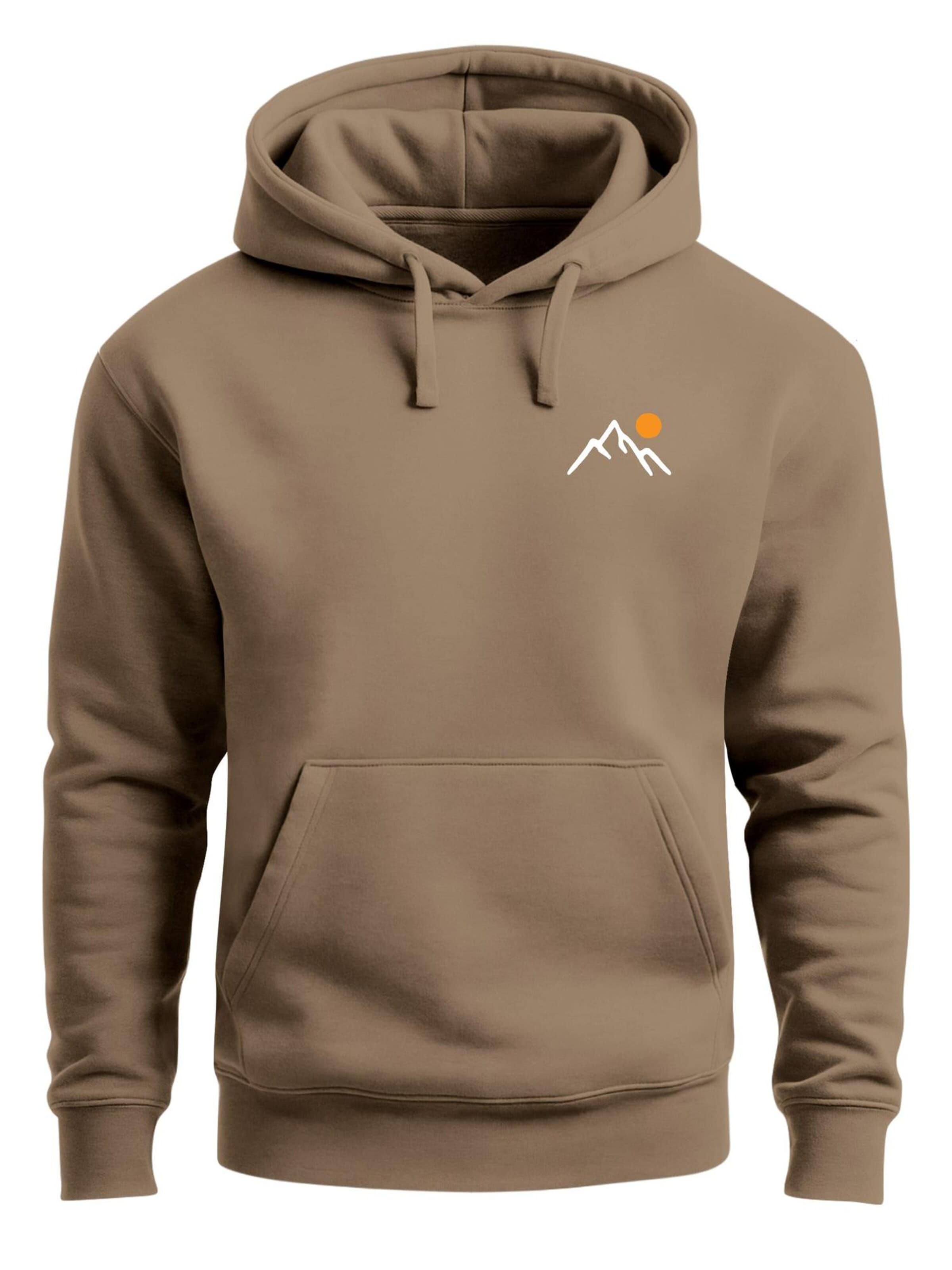 Neverless Sweatshirt 'Mountain Sun' in Brown: front