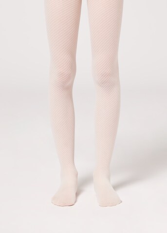 CALZEDONIA Tights in White: front