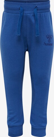 Hummel Tapered Pants in Blue: front