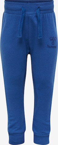 Hummel Tapered Pants in Blue: front