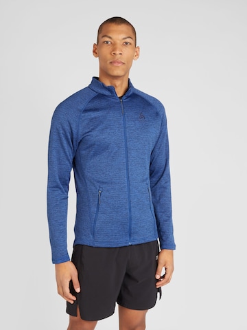 ODLO Athletic Fleece Jacket 'Tencia' in Blue: front