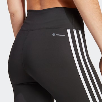 ADIDAS PERFORMANCE Skinny Workout Pants 'Train Essentials 3-Stripes High-Waisted 3/4' in Black
