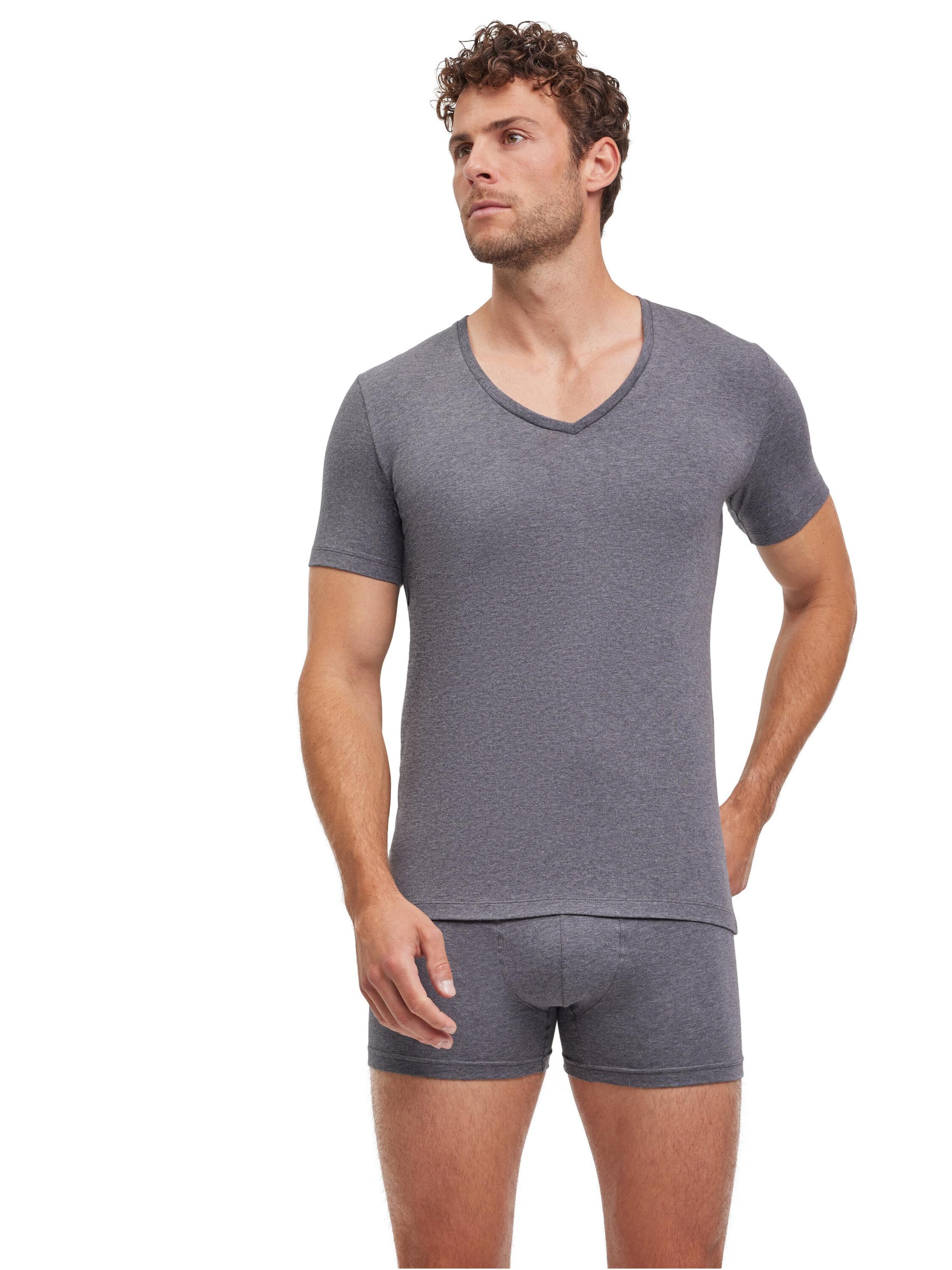 FALKE Undershirt '2-Pack' in Grey: front