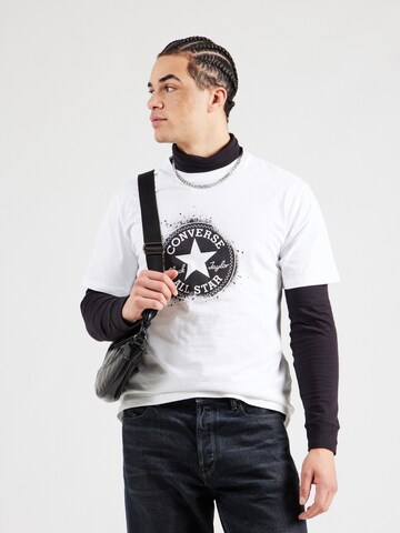 CONVERSE - Camisa 'Chuck' em branco: frente