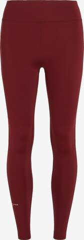 TOMMY HILFIGER Skinny Workout Pants in Red: front