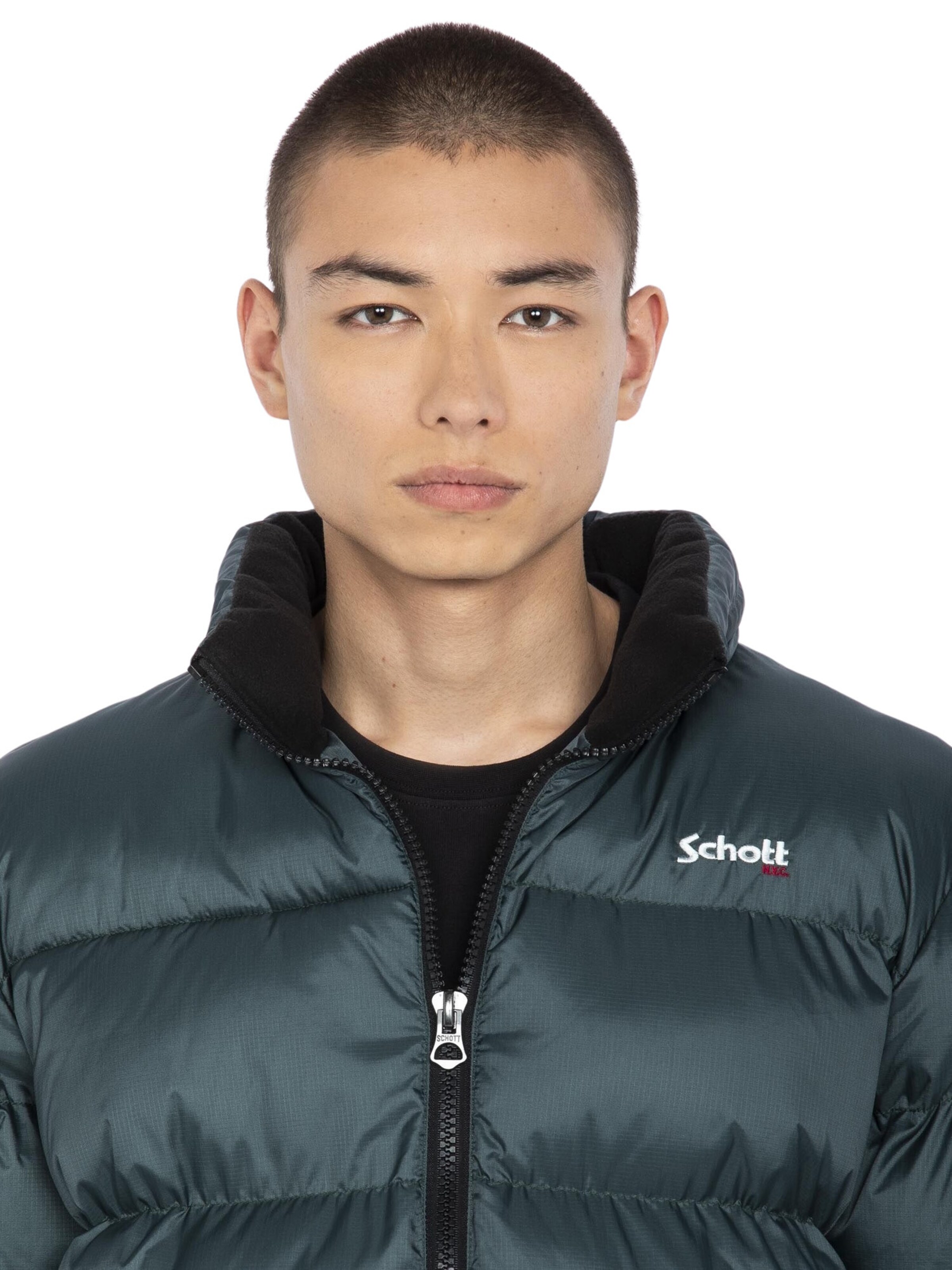 Schott NYC Overgangsjakke 'Idaho' i grøn