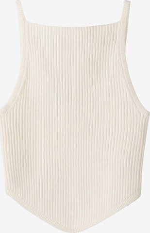 Bershka Knitted Top in Beige: front