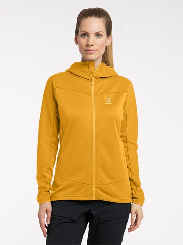Haglöfs Athletic Fleece Jacket 'Frost MidHood' in Yellow: front