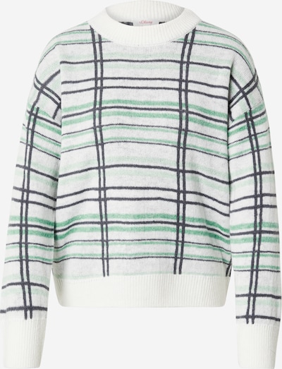 s.Oliver Pulover u antracit siva / svijetlozelena / bijela, Pregled proizvoda