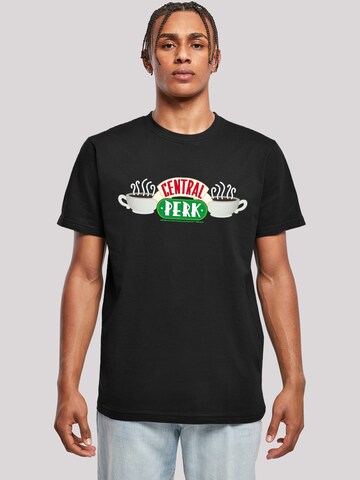 F4NT4STIC Shirt 'Friends TV Serie Central Perk' in Zwart: voorkant