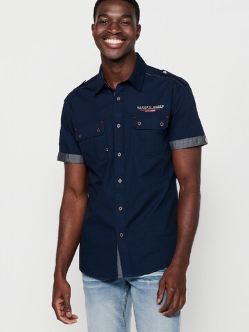 Coupe regular Chemise KOROSHI en bleu