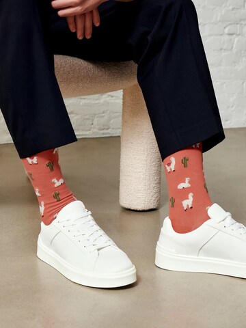 Von Jungfeld Socken 'Lama Icon' in Rot