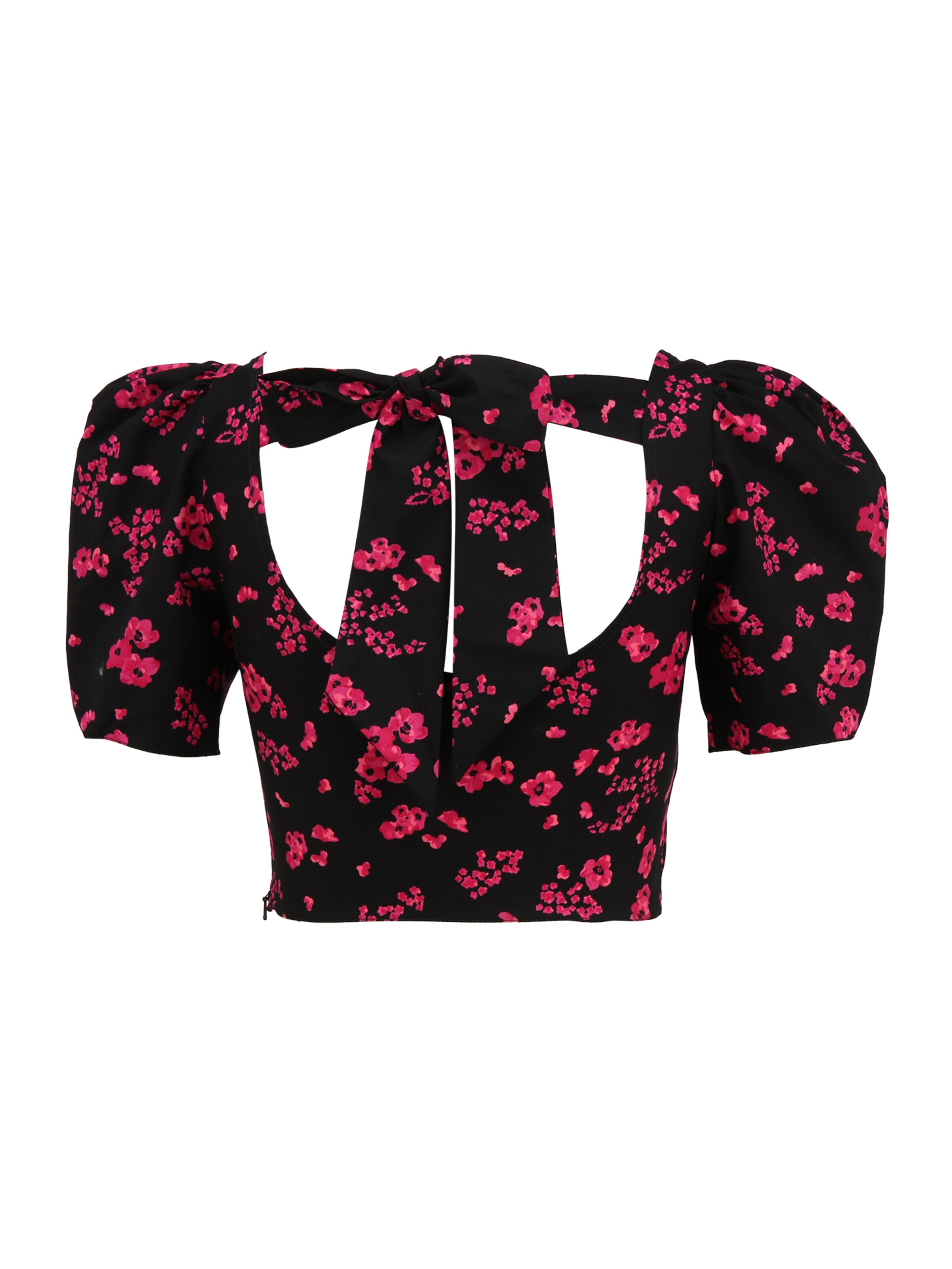 Miss Selfridge Petite Shirt 'Fuschia' in Black