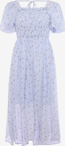 Usha - Vestido em azul: frente