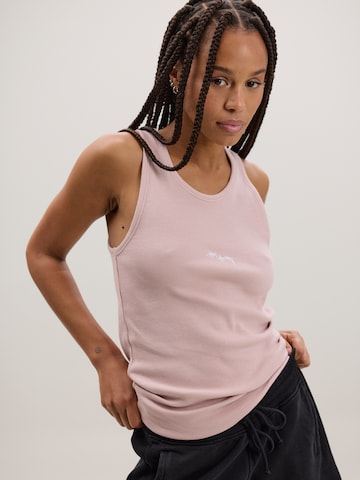 Hey Honey Top 'Rib Tank' in Pink: front