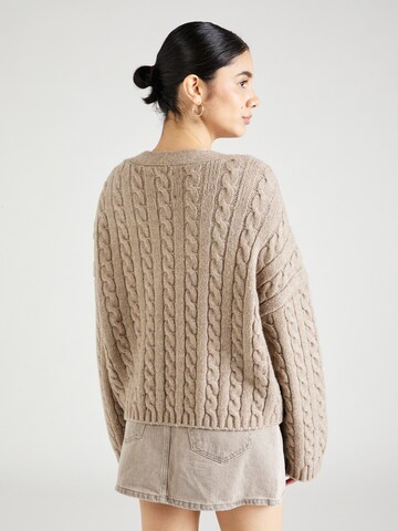 Abercrombie & Fitch Knit Cardigan in Brown