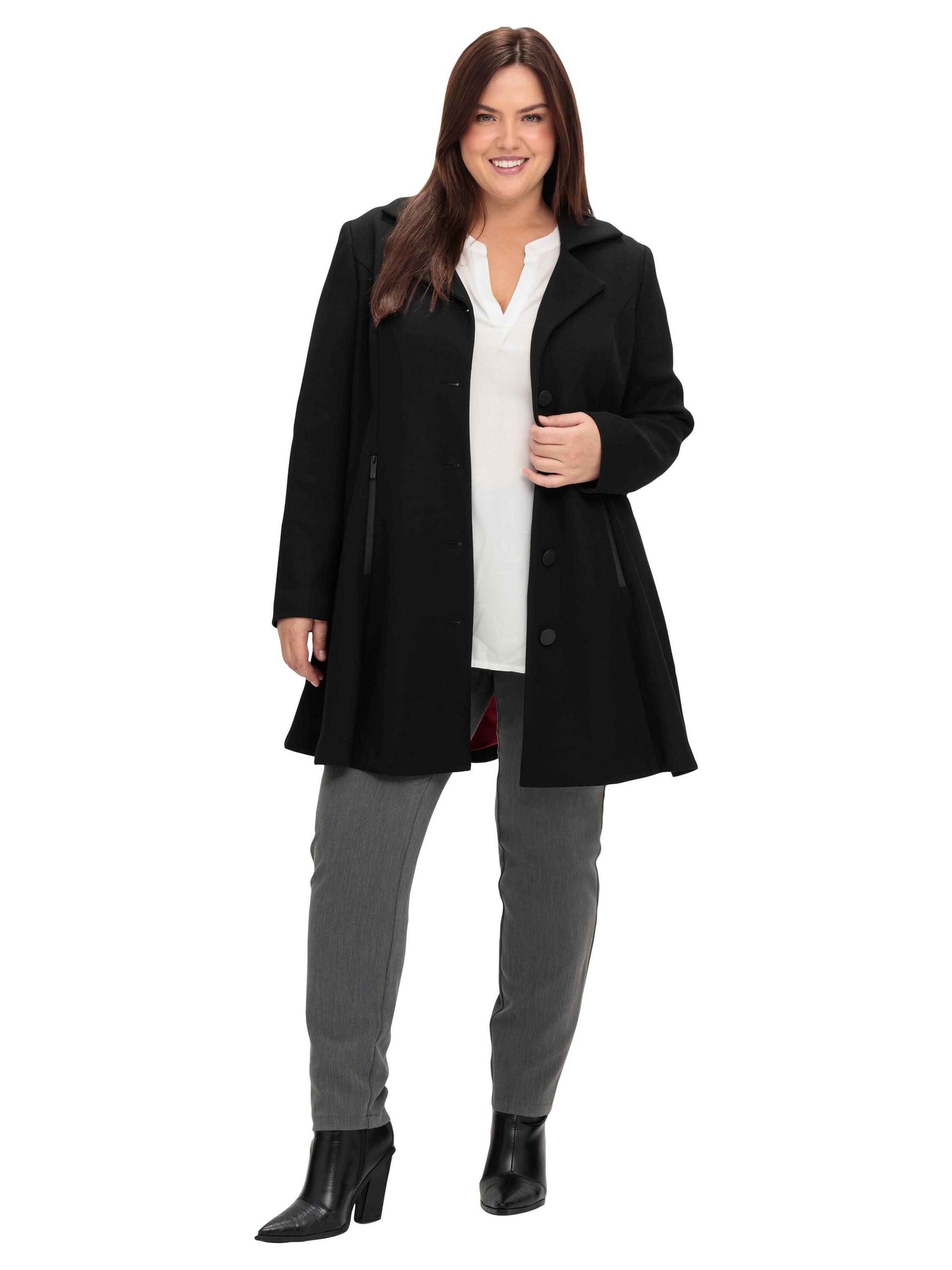 SHEEGO - Abrigo de entretiempo en negro