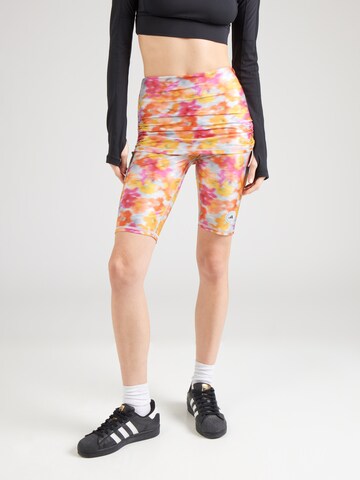 ADIDAS BY STELLA MCCARTNEY Skinny Workout Pants in Yellow: front