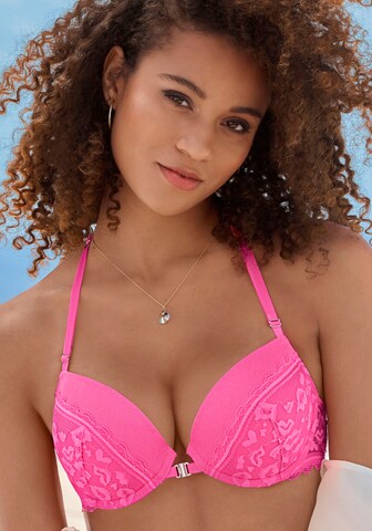 VIVANCE Push-up Bra in Pink: front