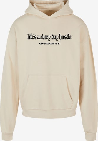 MT Upscale Sweatshirt 'Hustle' in Beige: voorkant