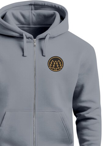 Neverless Sweatjacke 'Bäume Badge'‌‌‌‌‌‌‌‌‌ in Grau