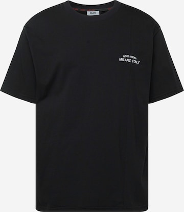 GCDS - Camiseta en negro: frente