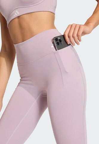 ADIDAS PERFORMANCE Skinny Workout Pants 'Optime' in Purple