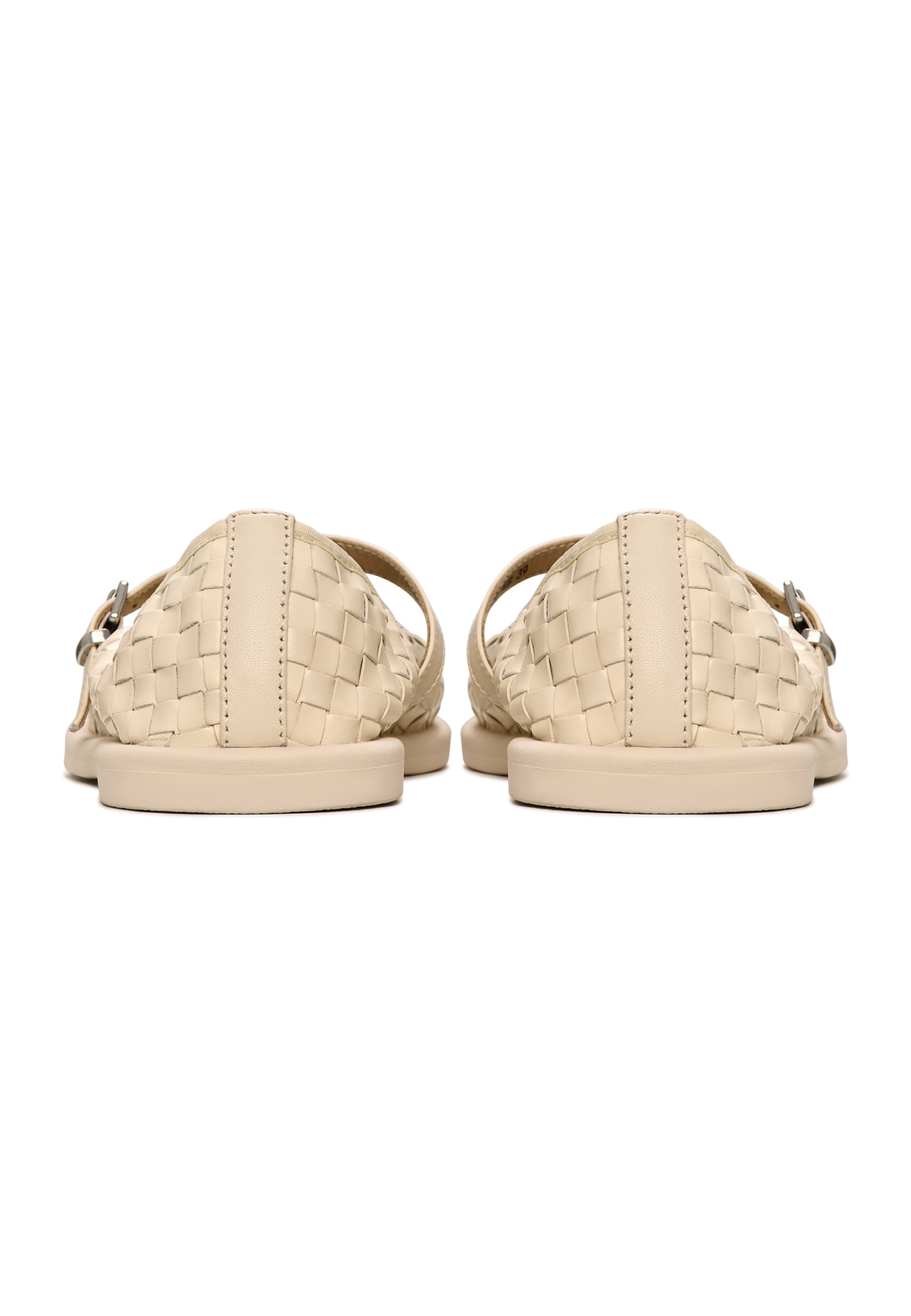 CESARE GASPARI Ballerina met riempjes in Wit