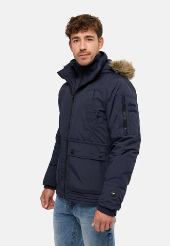 INDICODE JEANS Winter jacket 'Mois' in Blue