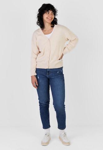 Kleinigkeit Gebreid vest 'Herzen' in Beige