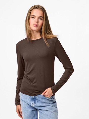 PIECES Shirt 'PCFylla' in Bruin: voorkant