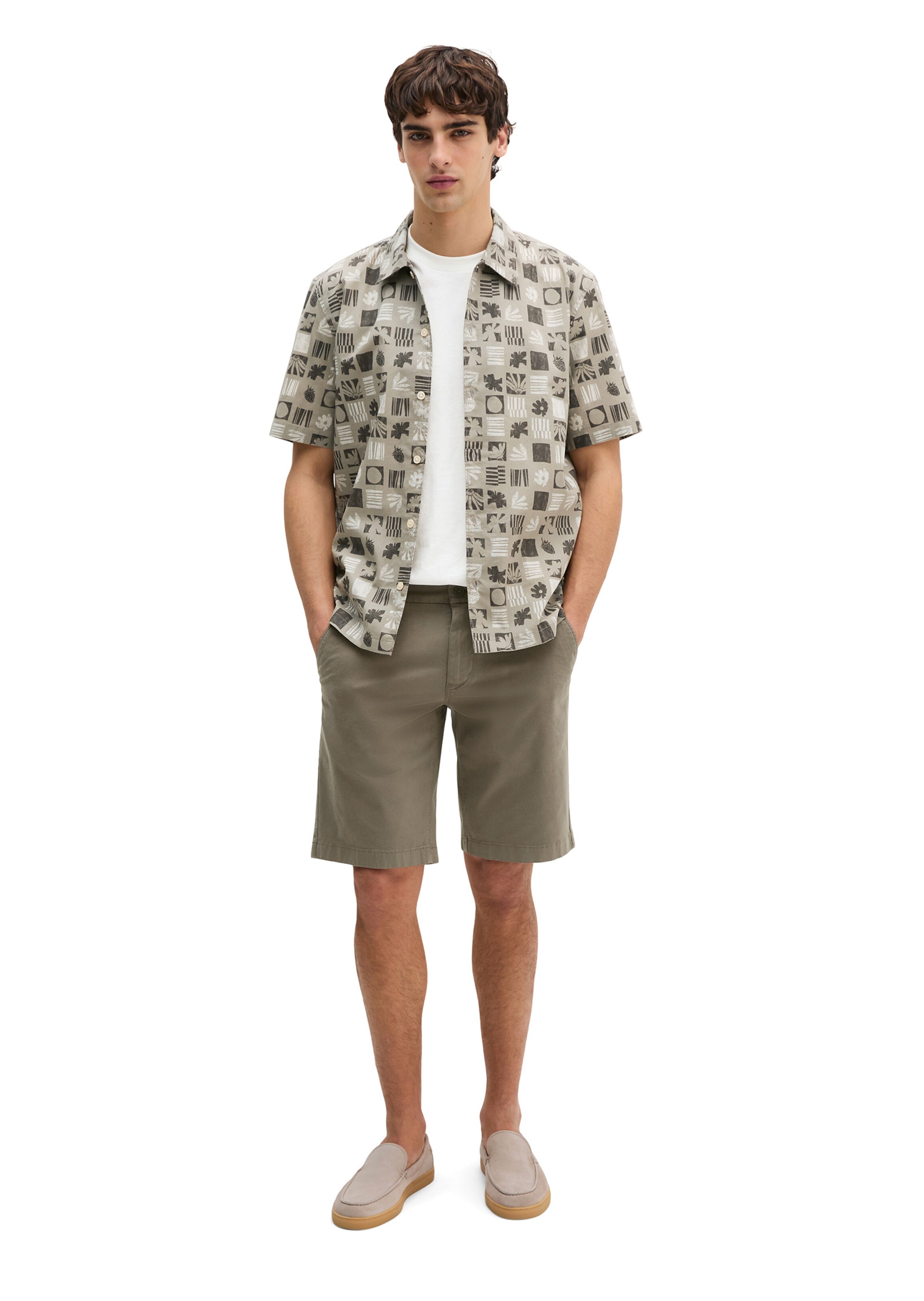 Marc O'Polo Regular fit Overhemd in Bruin