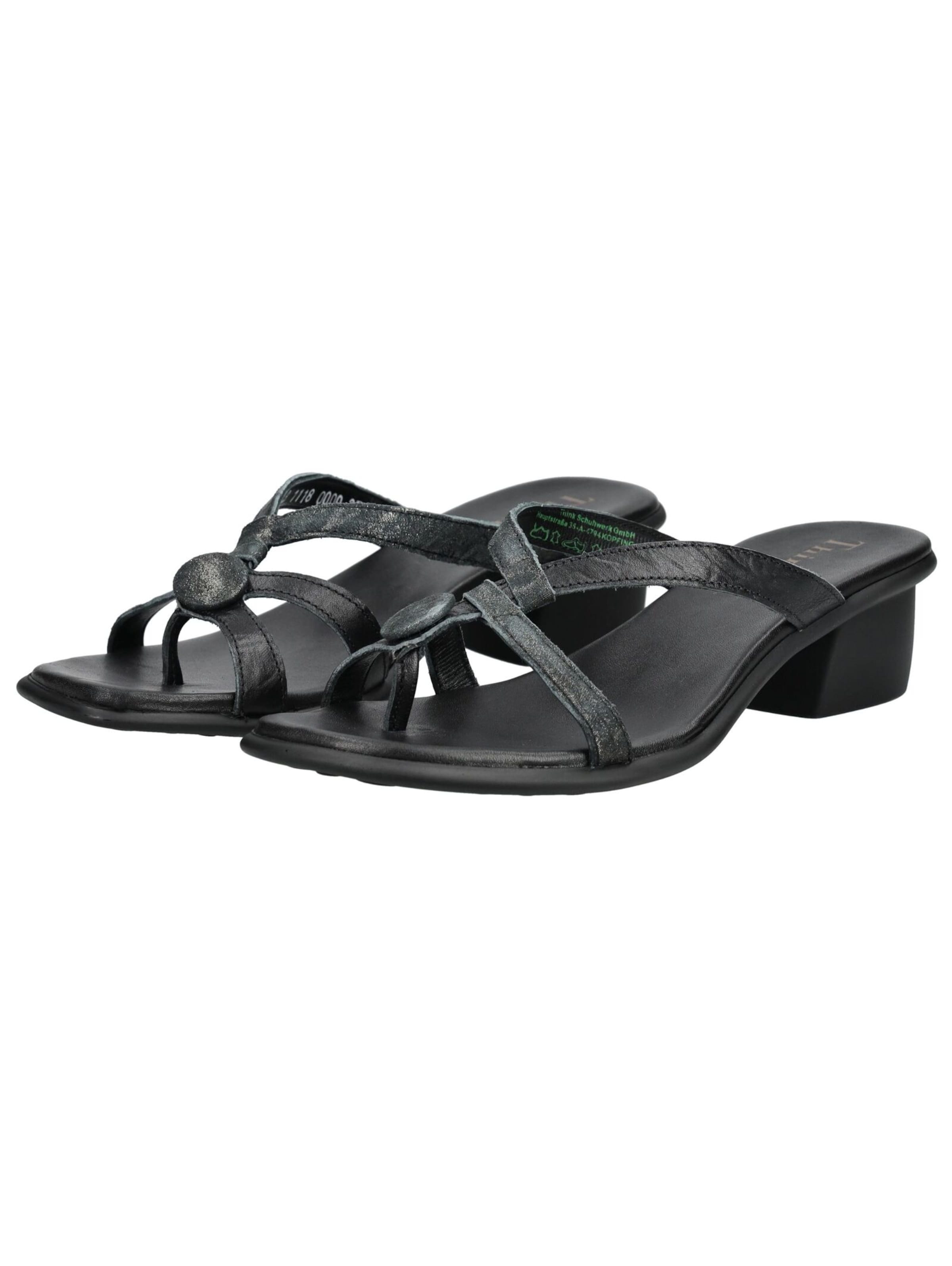 THINK! T-Bar Sandals in Black