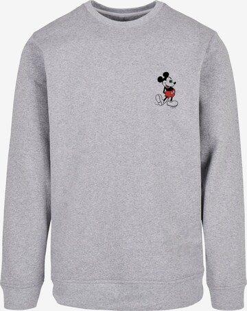 ABSOLUTE CULT Sweatshirt 'Mickey Mouse - Kickin' in Grey: front