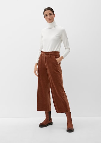 s.Oliver Wide Leg Hose in Braun