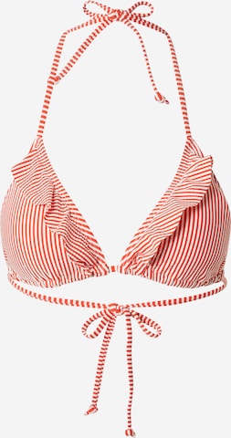 BeckSöndergaard Triangle Bikini Top in Red: front