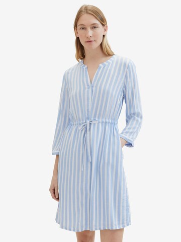 Robe-chemise TOM TAILOR en bleu : devant