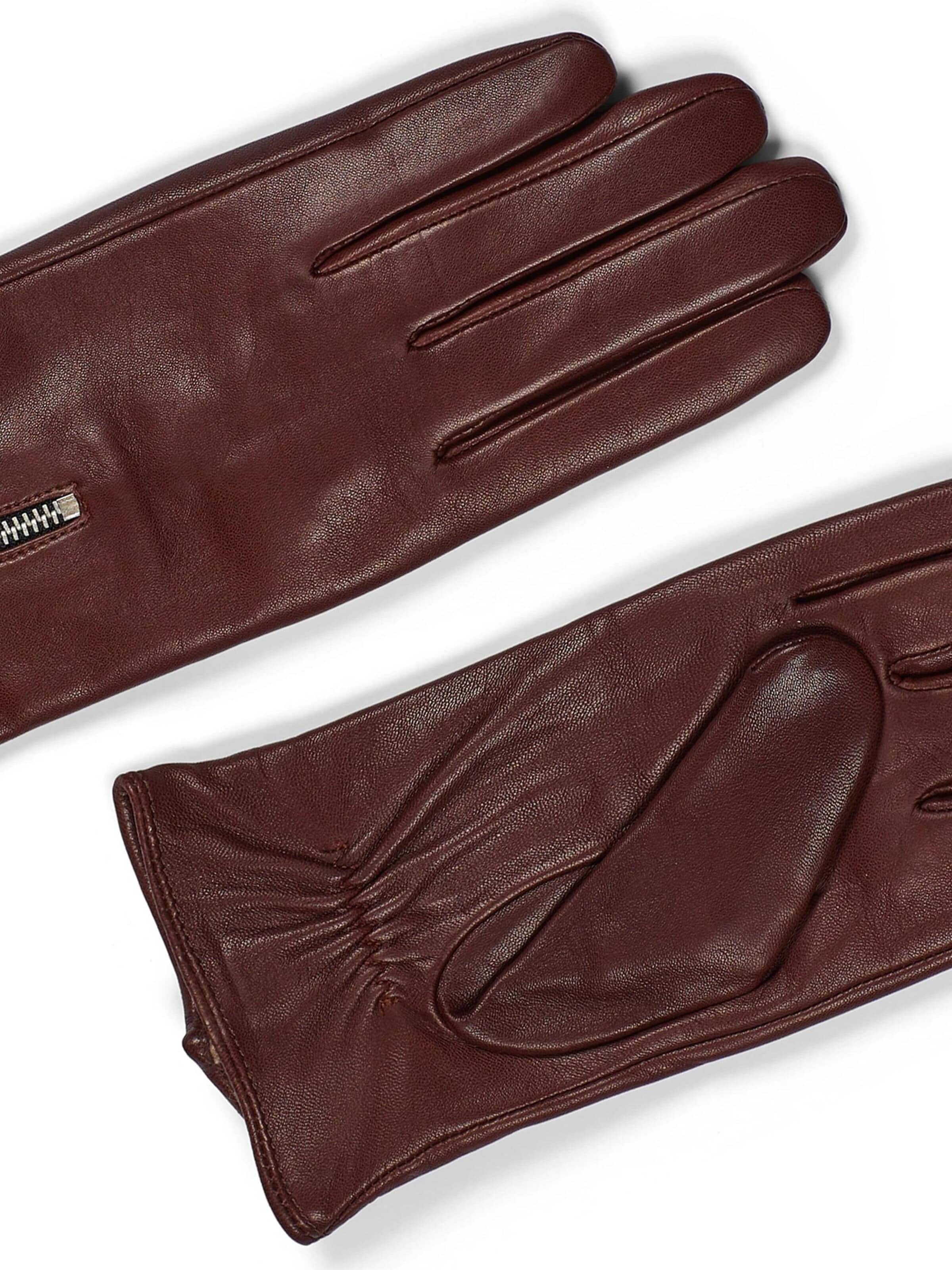 Howard London Full finger gloves 'Hannah' in Brown
