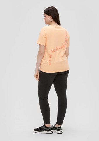 T-shirt oversize QS en orange