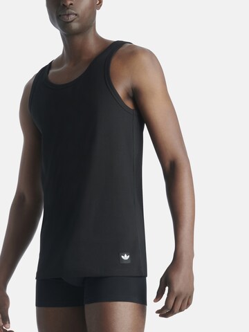 Maillot de corps ' Comfort Rib Cotton ' ADIDAS ORIGINALS en noir : devant