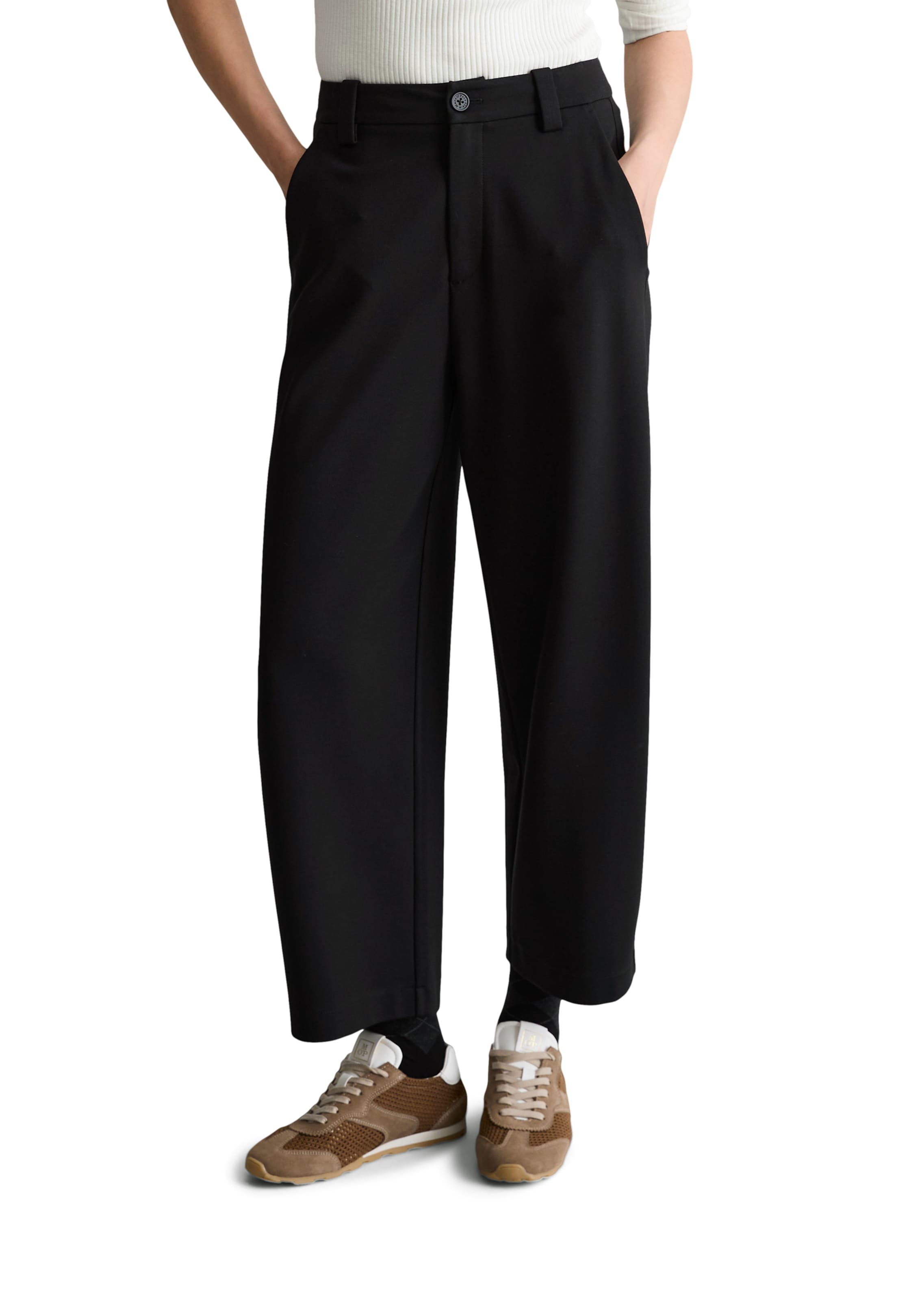 Loosefit Pantalon Marc O'Polo DENIM en noir : devant