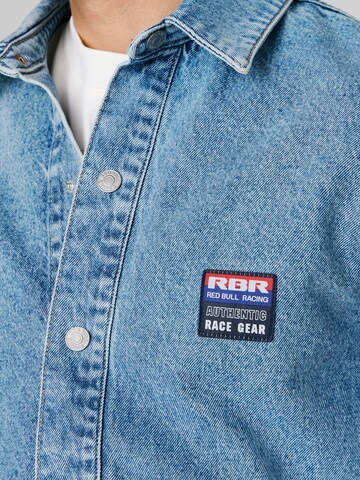 Red Bull Racing x Pepe Jeans Regular fit Button Up Shirt in Blue