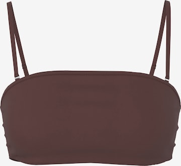 PIECES Bikini Top 'PCBaomi' in Brown: front