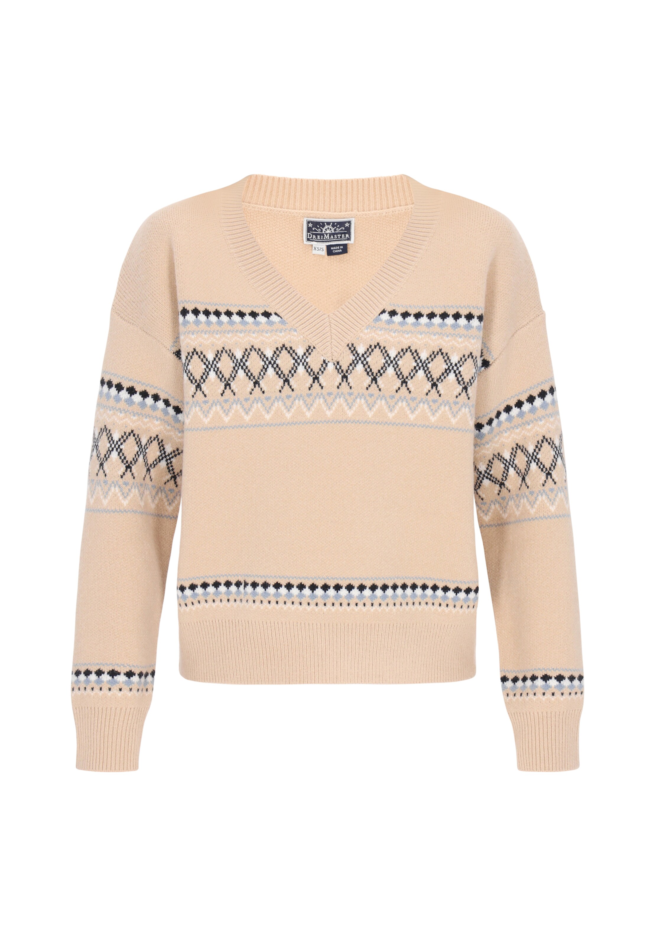 Pull-over DreiMaster Maritim en orange : devant