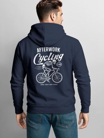 Neverless Sweatshirt 'After work Cycling' in Blue
