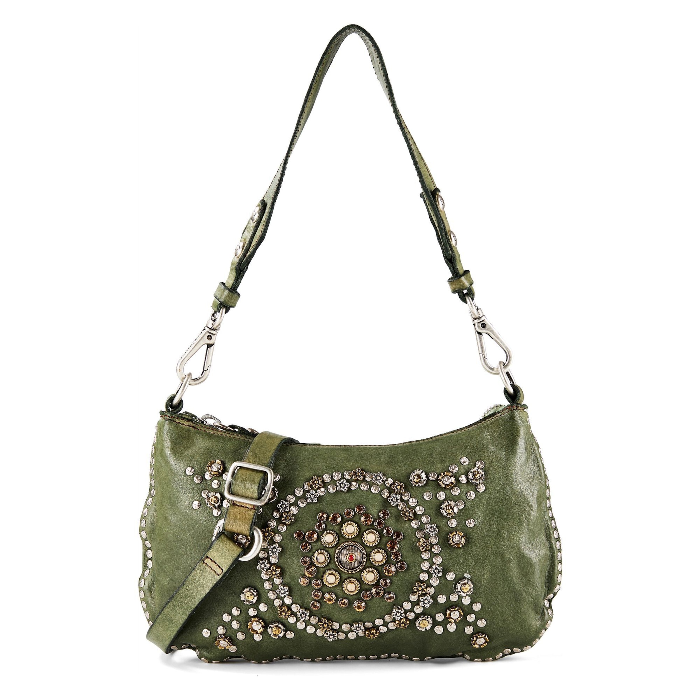 Campomaggi Schoudertas 'Teresa' in Groen: voorkant