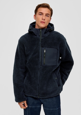 s.Oliver Fleece jas in Blauw: voorkant